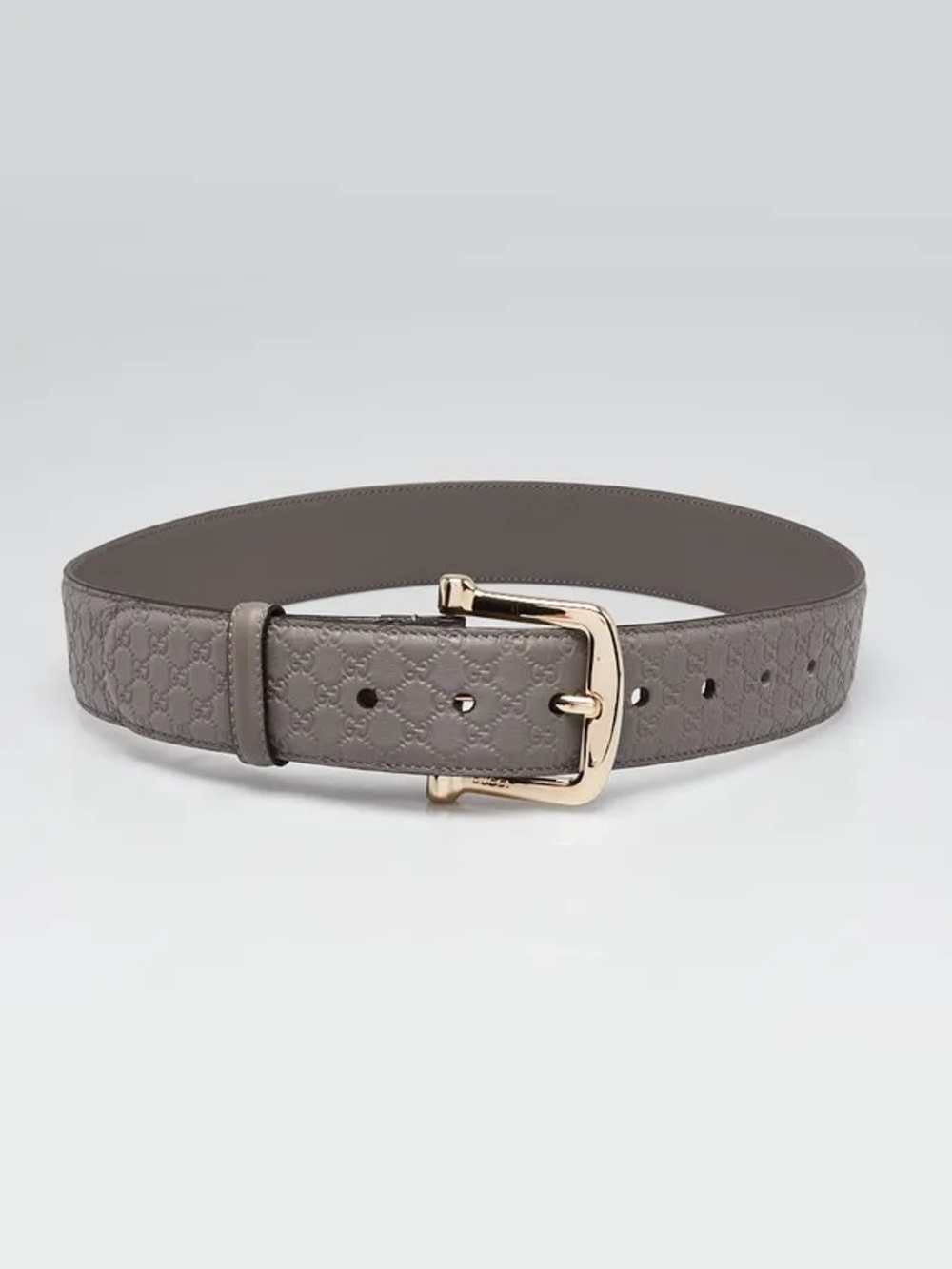 Gucci Microguccissima leather belt in a grey size 90/36 Medium